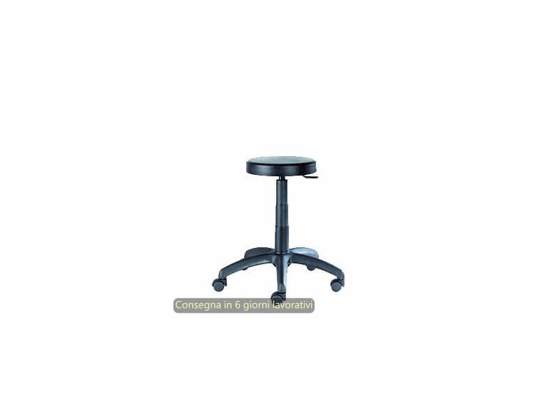 Seduta tecnica Work 40 in PU flessibile e lavabile nero Seditaly bassa LBGSF0000PU01