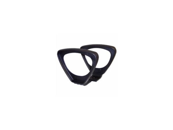 Coppia di braccioli fissi neri per sedute Seditaly a trapezio rovesciato BR0301PPS