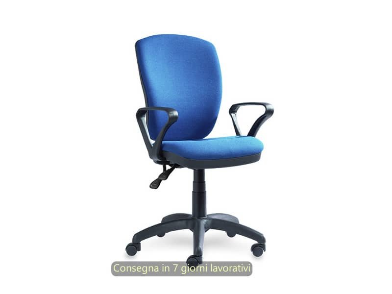 Seduta operativa Mirage Back-system in tessuto ignifugo Seditaly con braccioli fissi blu – MRG0C3Q0CB671