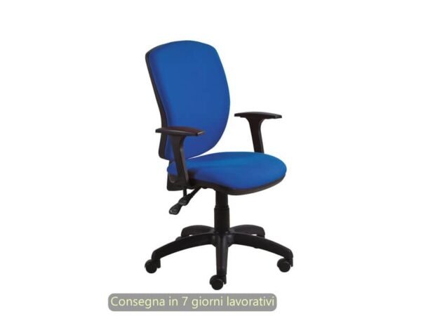 Seduta operativa Mirage Back-system in tessuto ignifugo Seditaly con braccioli regolabili blu - MRG0C3Q0GB671