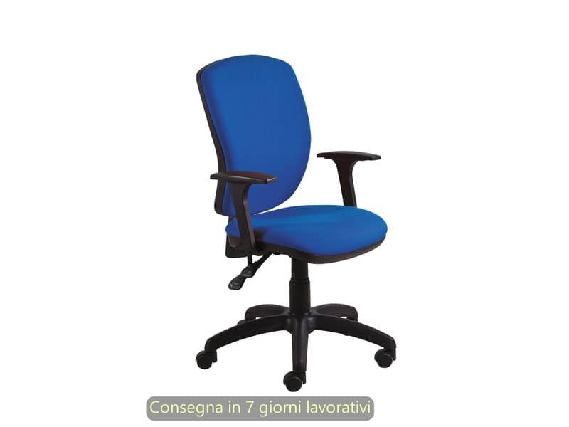 Seduta operativa Mirage Back-system in tessuto ignifugo Seditaly con braccioli regolabili blu – MRG0C3Q0GB671