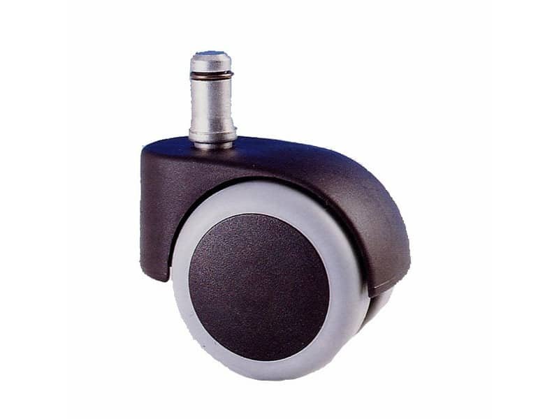 Set 5 ruote gommate Seditaly Base per sedie 50 mm per parquet nere libere CNF5RBL020201