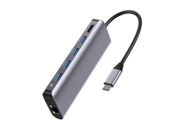 Docking station universale multiporta USB-C? Up parts grigio 7 in 1 UP-DS-9857T