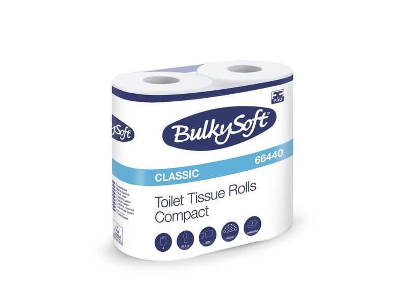 Carta igienica Classic 2 veli in pura cellulosa 500 strappi Bulkysoft conf. 4 rotoli – 66440.E21