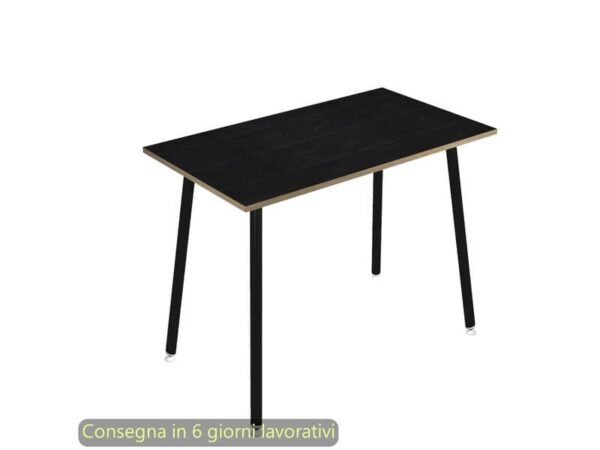 Tavolo alto Skinny Metal 140x80xH.105 cm con gambe metalliche nere Artexport piano nero - 6402-DJC-8C-AQ