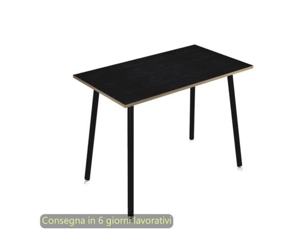 Tavolo alto Skinny Metal 180x80xH.105 cm con gambe metalliche nere Artexport piano nero - 6405-DJC-8C-AQ