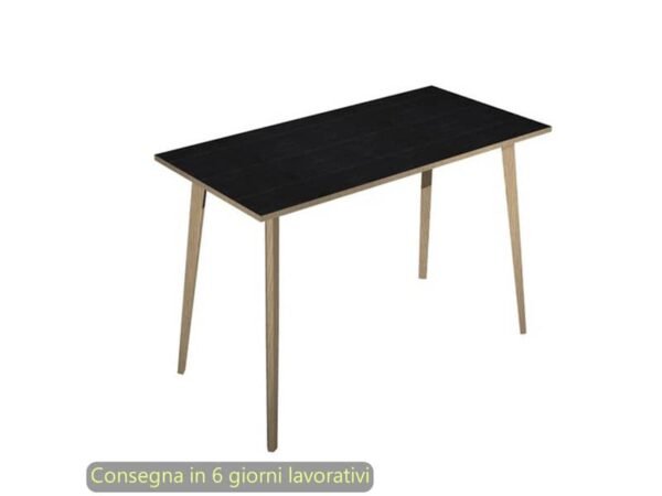 Tavolo alto Woody 160x80xH.105 cm con gambe rovere Artexport piano nero 6403-DKC-8C-AQ