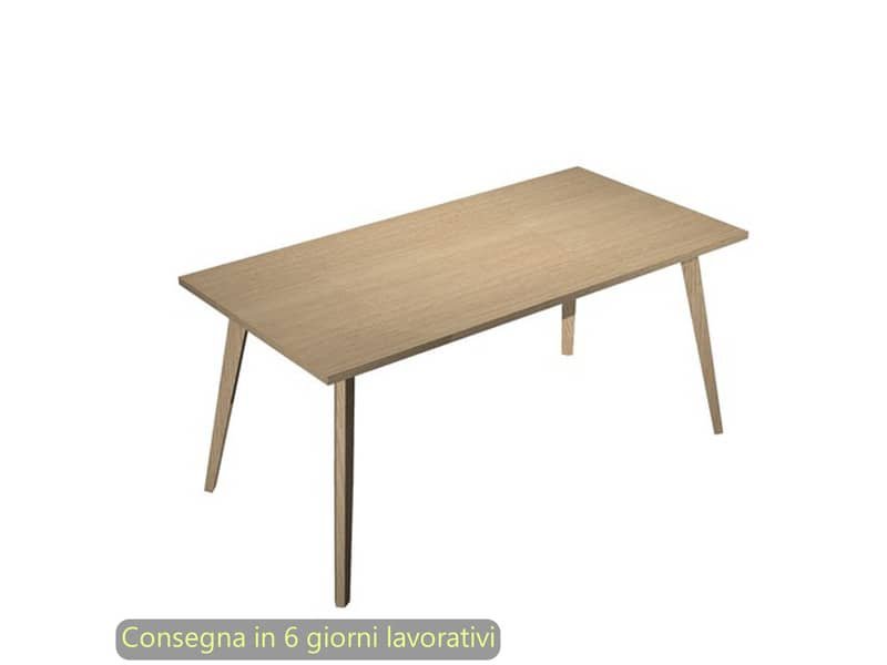 Scrivania piano rovere 160x80xH.74,4 cm gamba rastremata in legno rovere linea Woody Artexport – 6403-DKA-C-AQ