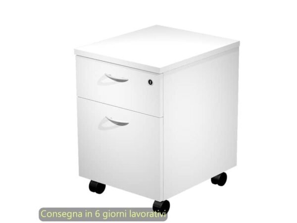 Cassettiera con ruote Artexport Presto 1 cassetto + 1 classificatore - 41,8x52x59,5 cm bianco - 60022/3