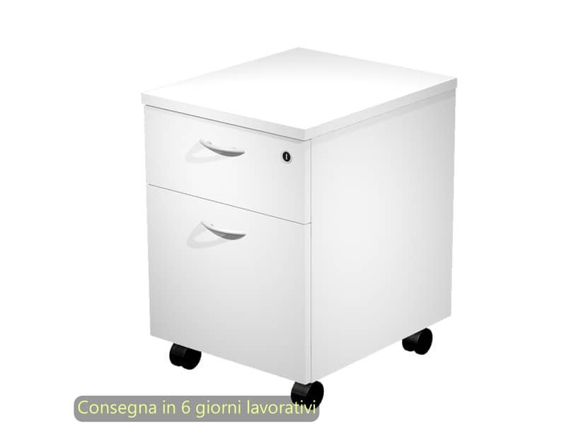 Cassettiera con ruote Artexport Presto 1 cassetto + 1 classificatore – 41,8x52x59,5 cm bianco – 60022/3