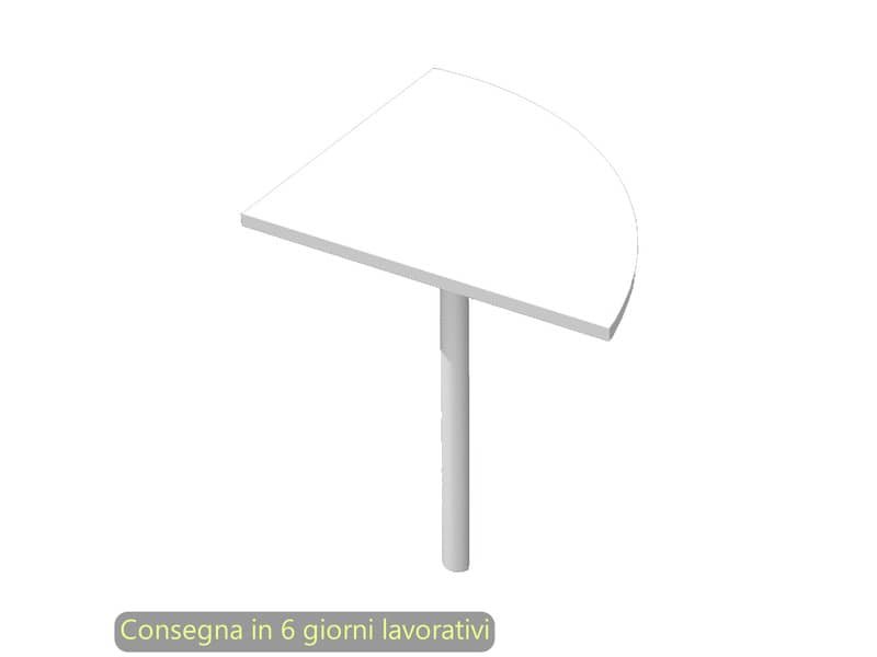 Raccordo angolare 90ø con gamba grigio alluminio per scrivanie Artexport Presto 80x80xH.69,5 cm bianco – 313-11_3