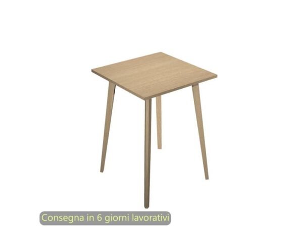 Tavolo alto Woody 80x80xH.105 cm con gambe rovere Artexport piano rovere 6401-DKC-C-AQ