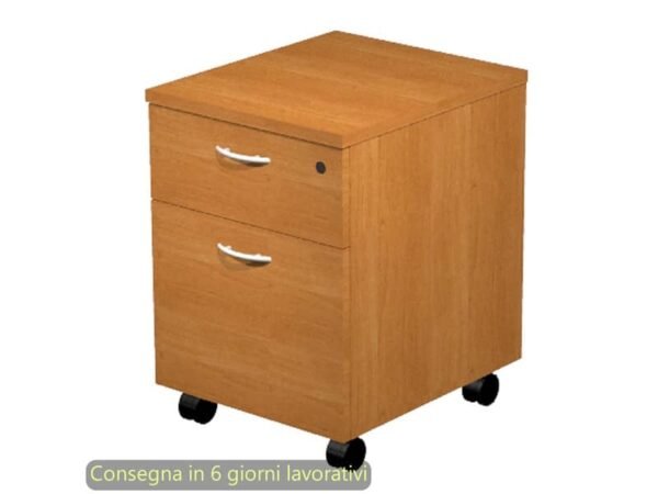 Cassettiera con ruote Artexport Presto 1 cassetto + 1 classificatore - 41,8x52x59,5 cm faggio - 60022/6