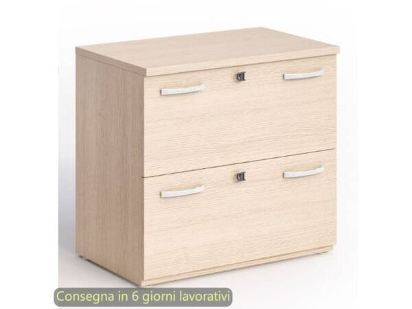 Mobile classificatore Flex 2 cassetti con serratura 80x46xH.73 cm Artexport rovere - BB+CL-B/C