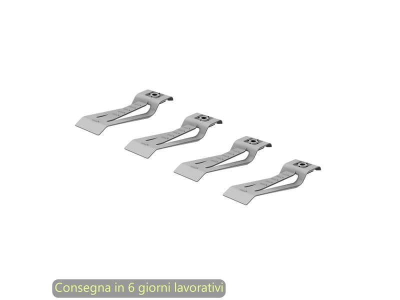 Clip di supporto per cavi Bridge in set da 4 Artexport grigio alluminio 3-CCAA0004-ED