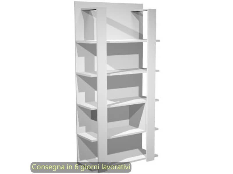 Libreria alta a giorno 5 ripiani 100×38,6xH.198 cm Artexport bianco 15110/3