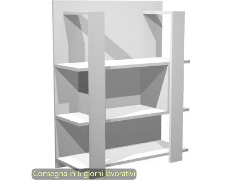 Libreria media a giorno 3 ripiani 100×38,6xH.123,6 cm Artexport bianco 15115/3