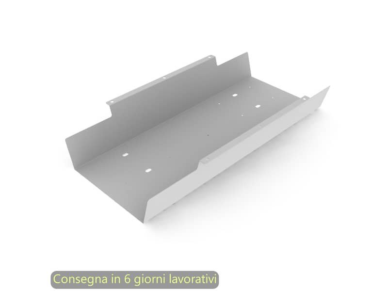 Marsupio per elettrificazione orizzontale sottopiano grigio alluminio Artexport 60x32xH.9,9 cm – 3-BLAC0600-AA