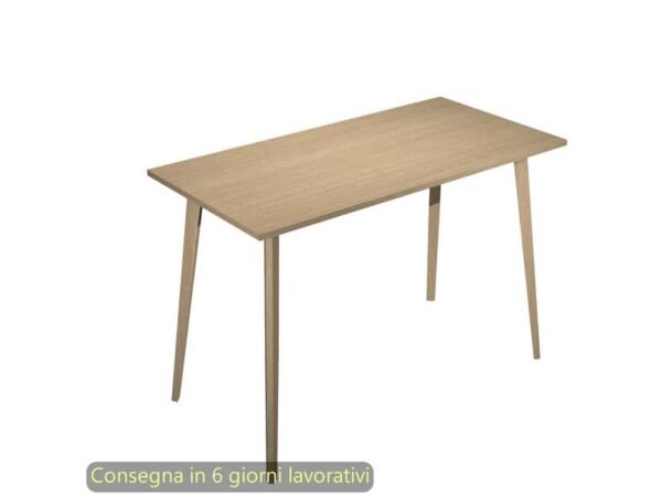 Tavolo alto Woody 120x80xH.105 cm con gambe rovere Artexport piano rovere 6404-DKC-C-AQ