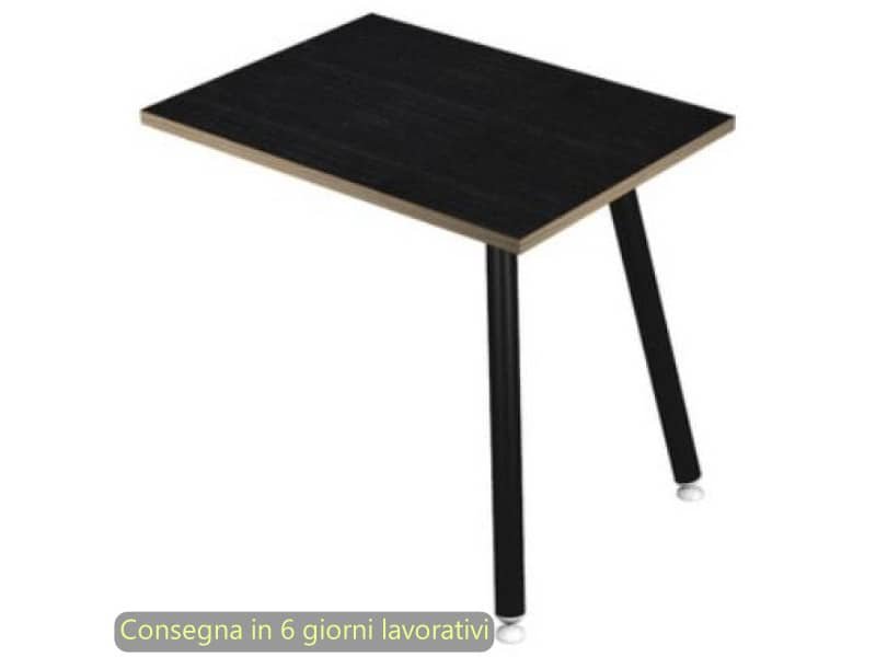 Allungo reversibile per scrivanie Skinny Metal 60x80xH.74,4 cm gambe met. nere Artexport piano nero – 6417-DJA-8C-AQ