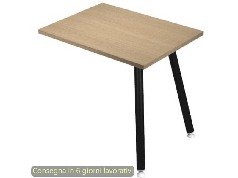 Allungo reversibile per scrivanie Skinny Metal 60x80xH.74,4 cm gambe met. nere Artexport piano rovere – 6417-DJA-C-AQ