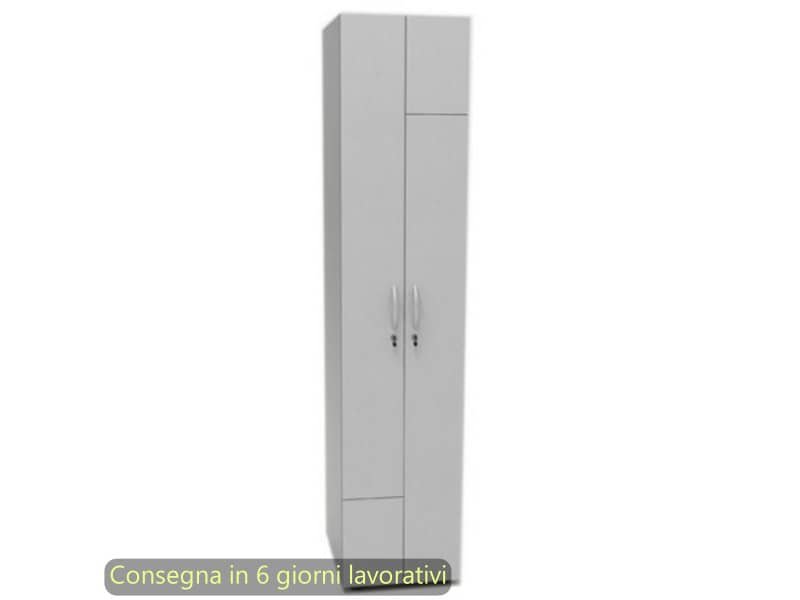 Spogliatoio a 2 ante con serratura 40x52xH.180 cm Artexport grigio 2623/9