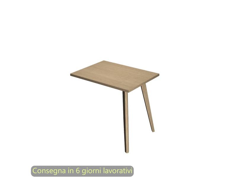Allungo reversibile per scrivanie Woody 60x80xH.74,4 cm gambe rovere Artexport piano rovere – 6417-DKA-C-AQ