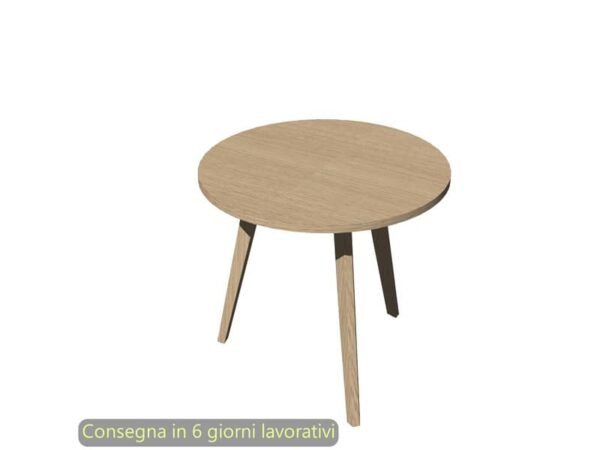 Tavolo riunione rotondo Woody ›80xH.74,4 cm con 3 gambe rovere Artexport piano rovere - 6408-DKA-C-AQ
