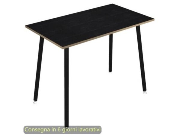 Tavolo alto Skinny Metal 120x80xH.105 cm con gambe met. nere Artexport piano nero 6404-DJC-8C-AQ