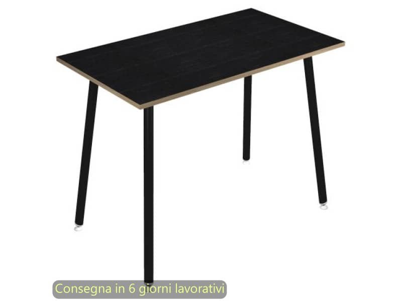 Tavolo alto Skinny Metal 120x80xH.105 cm con gambe met. nere Artexport piano nero 6404-DJC-8C-AQ