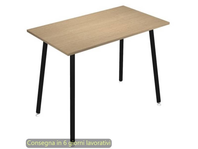 Tavolo alto Skinny Metal 120x80xH.105 cm con gambe met. nere Artexport piano rovere – 6404-DJC-C-AQ