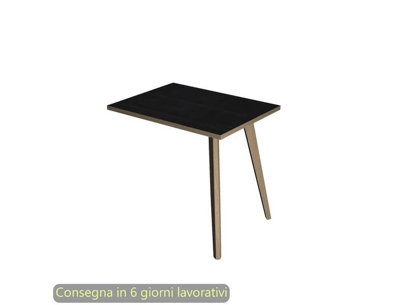 Allungo reversibile per scrivanie Woody 60x80xH.74,4 cm gambe rovere Artexport piano nero – 6417-DKA-8C-AQ