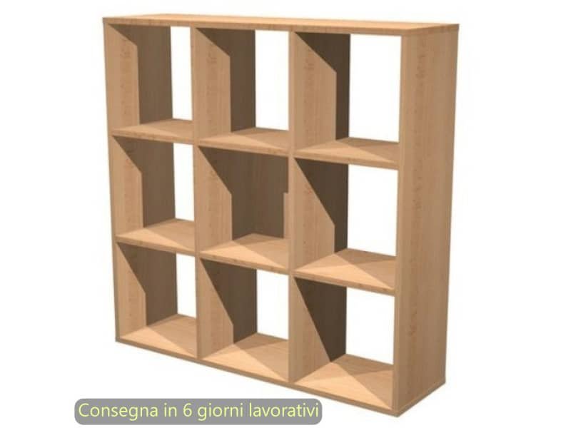 Libreria componibile Maxicolor – 9 caselle – 104×29,2xH.103,9 cm Artexport faggio – 9MaxC/6