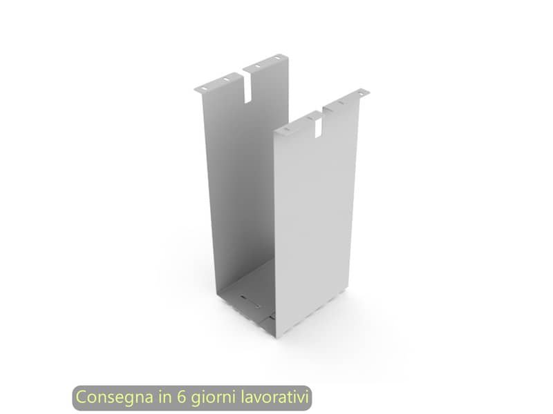 Porta CPU sospeso 21/27×26,5xH.57,2 cm Artexport grigio alluminio 3-BYAA0000-AA