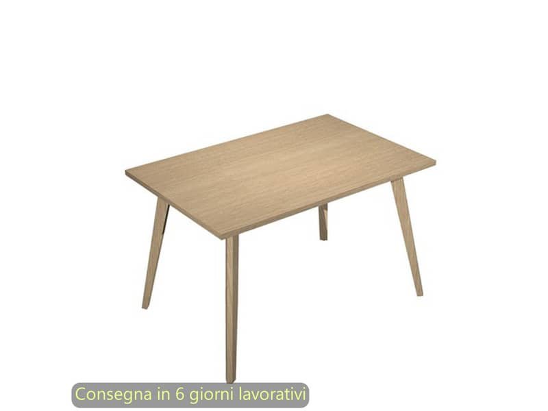Scrivania piano rovere 120x80xH.74,4 cm gamba rastremata in legno rovere linea Woody Artexport – 6404-DKA-C-AQ