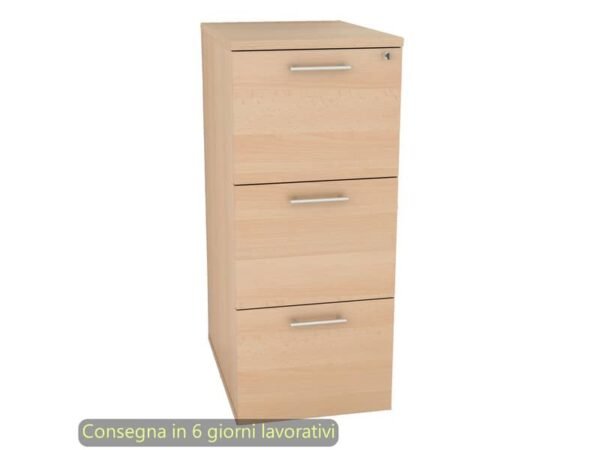 Mobile classificatore per cartelle sospese 3 cassetti + 1 serratura 49x55xH.107,2 cm Artexport faggio