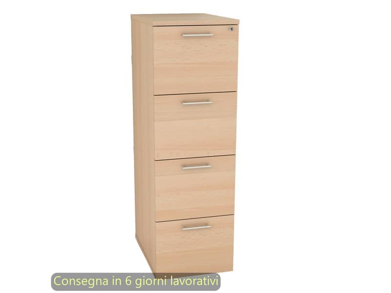 Mobile classificatore per cartelle sospese 4 cassetti + 1 serratura 49x55xH.141,2 cm Artexport faggio