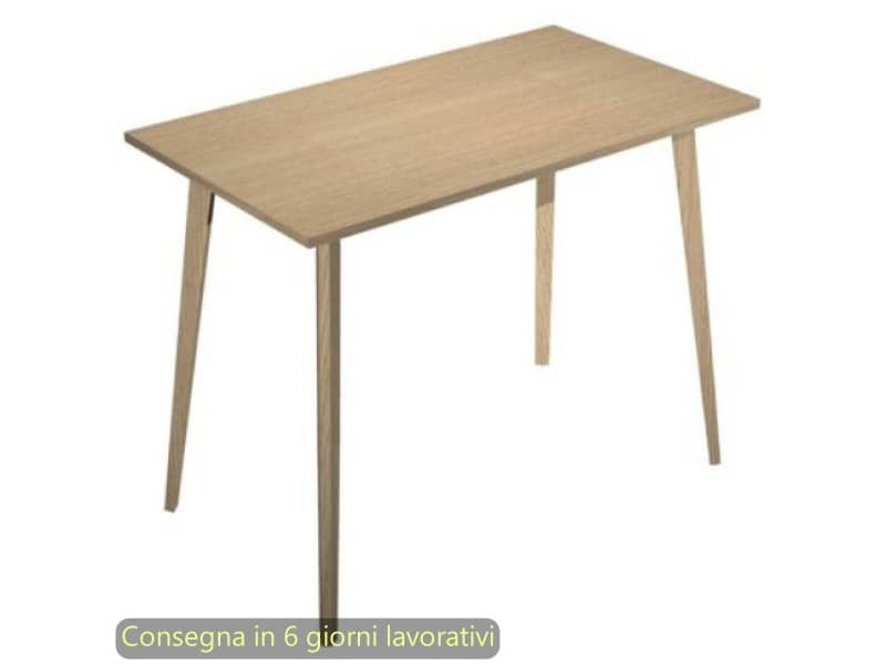 Tavolo alto Woody 140x80xH.105 cm con gambe rovere Artexport piano rovere 6402-DKC-C-AQ