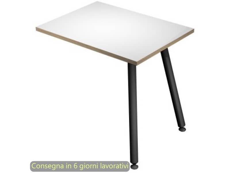 Allungo reversibile per scrivanie Skinny Metal 60x80xH.74,4 cm gambe met. nere Artexport piano bianco – 6417-DJA-3C-AQ