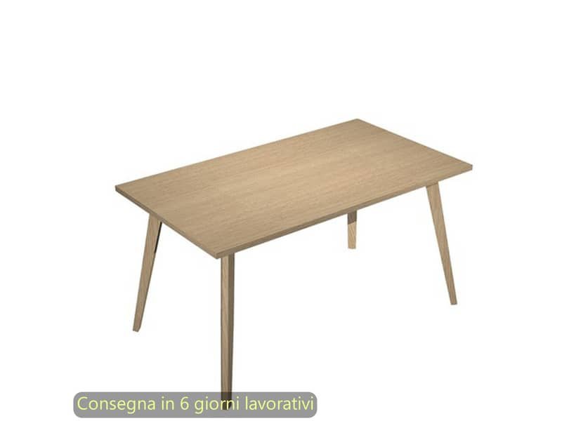 Scrivania piano rovere 140x80xH.74,4 cm gamba rastremata in legno rovere linea Woody Artexport – 6402-DKA-C-AQ