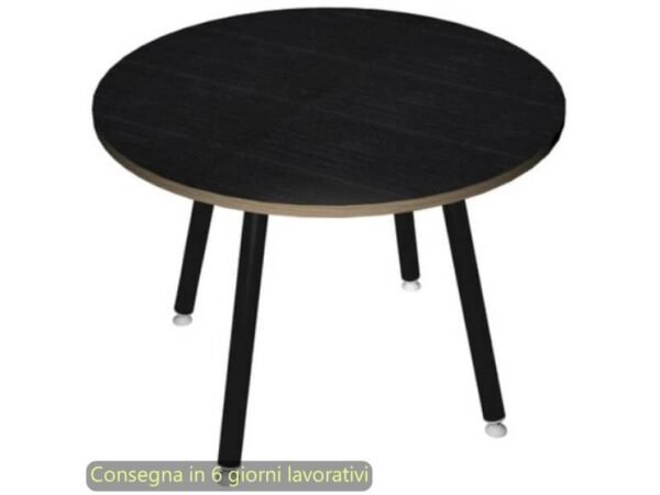 Tavolo rotondo Skinny Metal ›100xH.74,4 cm con gambe met. nere Artexport piano nero - 6410-DJA-8C-AQ