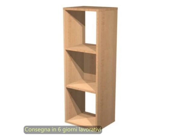 Libreria componibile Maxicolor - 3 caselle - 35,9x29,2xH.103,9 cm Artexport faggio - 3MaxC/6
