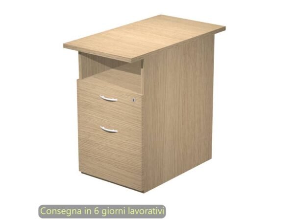 Cassettiera con ruote Artexport Presto 1 cassetto + 1 classificatore - 41,8x52x59,5 cm rovere - 60022/C