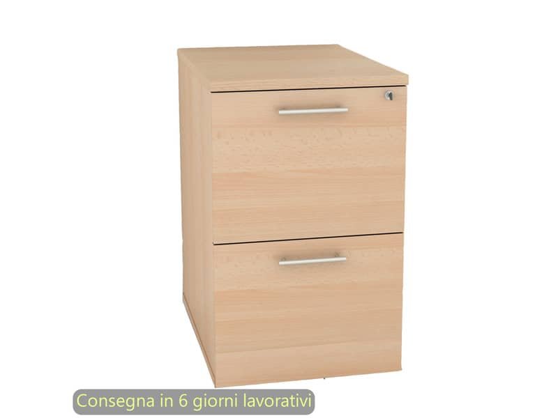 Mobile classificatore per cartelle sospese 2 cassetti + 1 serratura 49x55xH.73,2 cm Artexport faggio