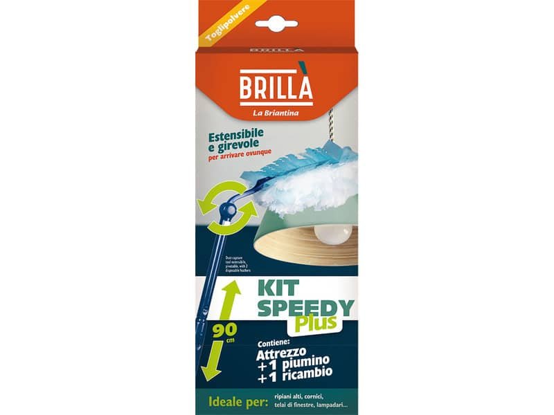 Catturapolvere con manico allungabile Speedy Plus Brill… 1 manico + 2 piumini ATT02714A