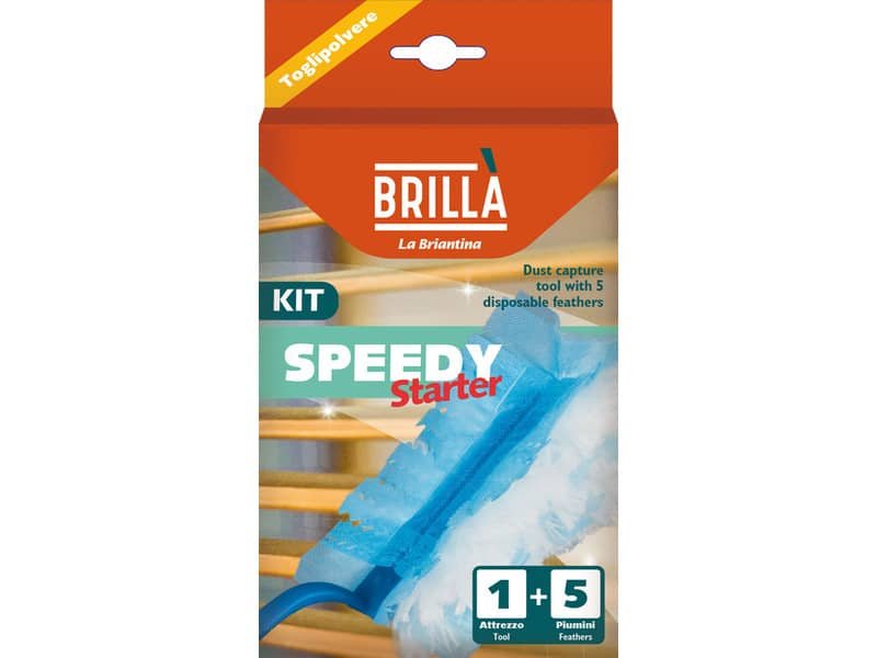 Catturapolvere con manico Speedy Started Brill… 1 manico + 5 piumini ATT02522A