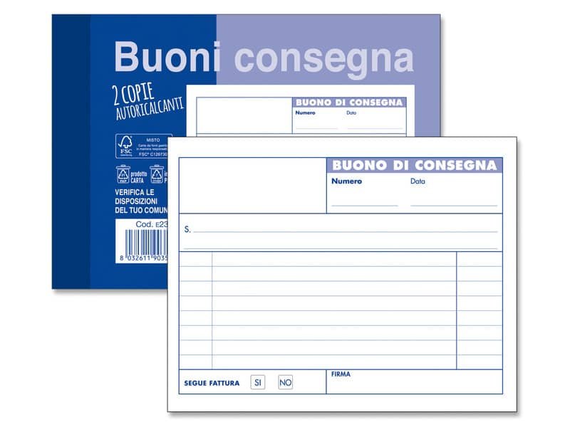 Blocco buoni di consegna O.C.L. 50×2 copie autoricalcanti – 15×10 cm 0231N