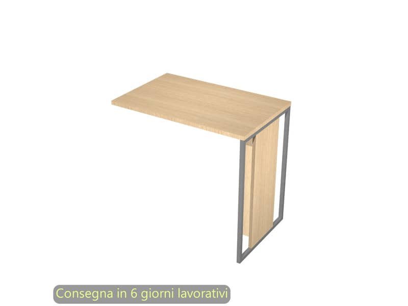 Allungo 80x50xH.74,4 cm destro/sinistro gamba metallo antracite Blade Artexport piano rovere – 471-C-AF