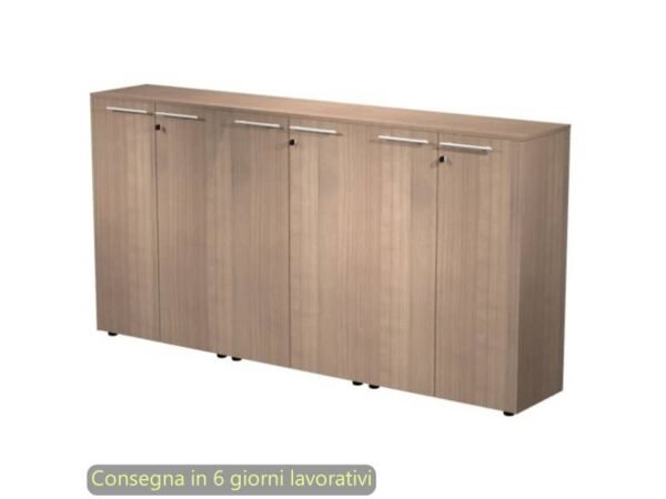 Composizione tre armadi medi con ante 242,8x43xH.119,8 cm Flora Artexport ciliegio arabis - 935T-69x3/K