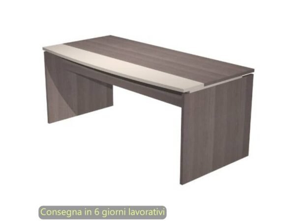 Scrivania bicolore Presto Plus Direction 180x87xH.74 cm fianchi melaminico Artexport frassino toscano/avorio